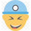 Trabajador Sonriendo Emoji Icono