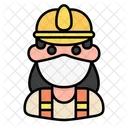 Trabajador De La Construccion Avatar Mujer Icono