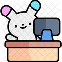 Trabajando Kawaii Conejito Icon