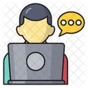 Trabajando En Linea Soporte Icono