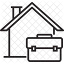 Maletin Trabajo Desde Casa Covid Icono