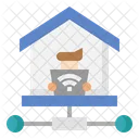 Trabajar desde casa  Icono