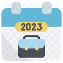 Trabajo 2023 Calendario Icono