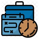 Trabajo A Corto Plazo Tiempo Parcial Trabajador Temporal Icono