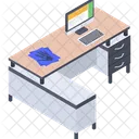 Escritorio De Trabajo Lugar De Trabajo Estacion De Trabajo Icon