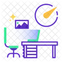 Mesa Para Computadora Portatil Lugar De Trabajo Espacio De Trabajo Icon