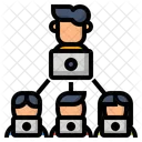 Trabajo En Equipo Comunicacion Computadora Icono