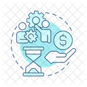 Trabajo En Equipo Organizacion Recursos Icono