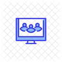 Trabajo En Equipo Remoto Seguimiento Trabajo En Equipo Seguimiento Icono