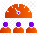 Velocidad de trabajo en equipo  Icono