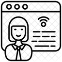 Trabajo En Linea Solicitud Internet Icono