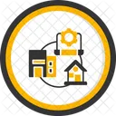 Trabajo Hibrido Trabajo Remoto Trabajo Remoto Y En La Oficina Trabajo Flexible Trabajo Combinado Trabajo Remoto Y En La Oficina Hibrido Icono