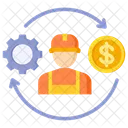 Trabalhador Engenheiro Salario Ícone
