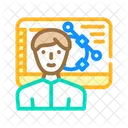 Designer Trabalhador Cor Icon