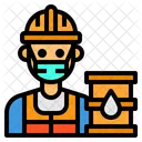 Trabalhador Refinaria De Petroleo Homem Ícone