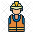 Trabalhador Construcao Capacete Icon