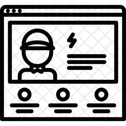 Trabalhador de contratação on-line  Ícone