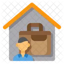 Trabalhando Em Casa Autonomo Freelancer Ícone