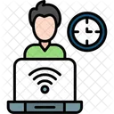 Trabalhando Trabalho Remoto Trabalho Ícone