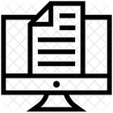 Lcd Documento Trabalhando Ícone