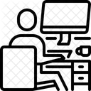 Trabalho a partir de casa  Ícone