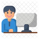 Trabalhar no computador  Ícone