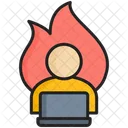 Trabalho Duro Pessoas Laptop Ícone