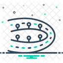 Track Bending Roads Highway Icon
