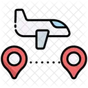 Track Trip Airplane Icon