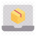 Track Package Laptop Tracking Icon