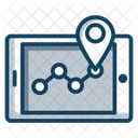 Track Route Mobile Location Pinpointer Icon