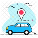 추적 자동차 GPS 추적기 자율 자동차 아이콘