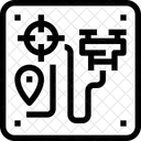 Tracking Drohne Standort Symbol