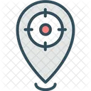 Tracking System Place Focus Pin Icon