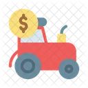 Tractor Farming Dollar Icon
