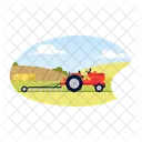 Farm Tractor Field Icon