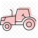 Tractor Moving In Field Tractor Moving Icon