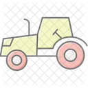 Tractor Moving In Field Tractor Moving Icon