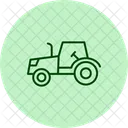 Tractor Moving In Field Tractor Moving Icon