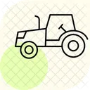 Tractor Moving In Field Icon