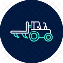 Tractor Plow Farm Icon