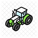Plowing Tractor Farming Icon