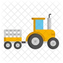 Tractor With Trailer Tractor Vehicle Icon