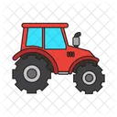 Tractors Bulldozer Harvester Vehicle Icon