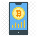 Trade Smartphone Application Crypto Digital Money Cryptocurrency Icon