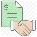 Trade Agreement Lineal Color Icon Icon