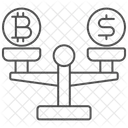 Trade Balance Thinline Icon Icon