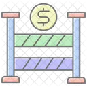 Trade Barrier Lineal Color Icon Icon