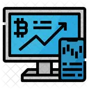 Trade Bitcoin Smartphone Icon