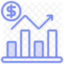 Trade Growth Statistics Duotone Line Icon Icon